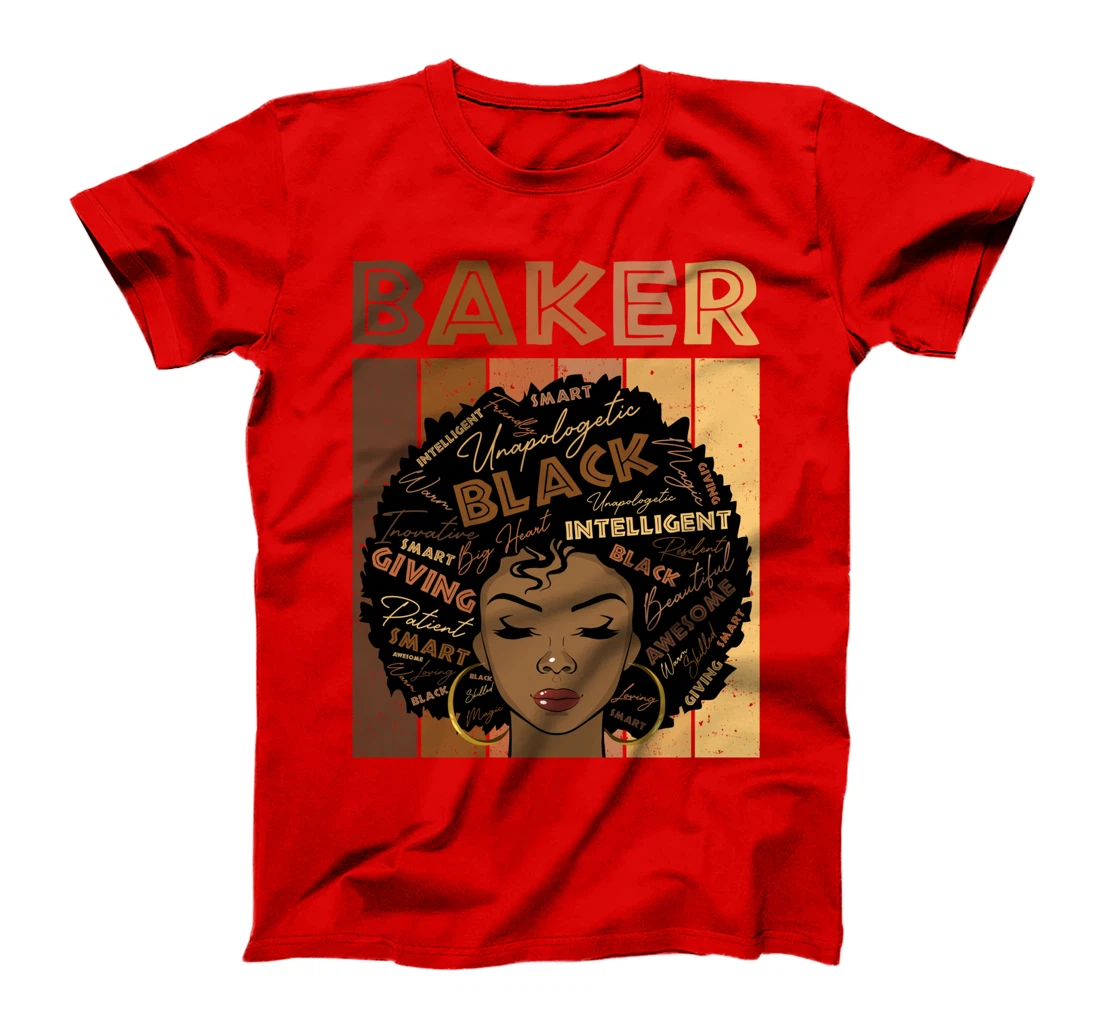 Melanin Baker Afro Hair Black History Month T-Shirt