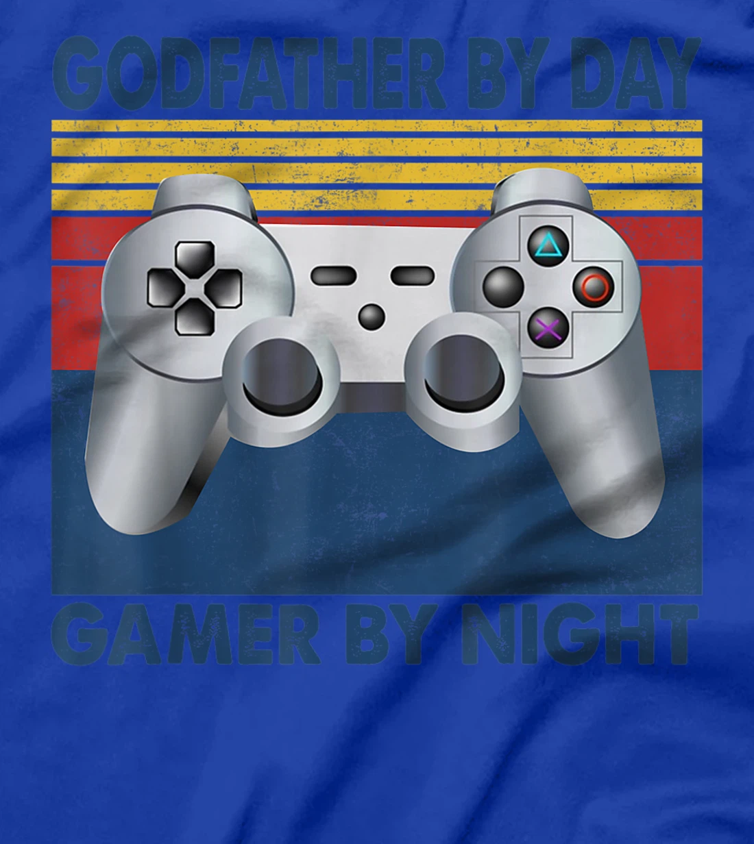 Mens Godfather By Day Gamer By Night Funny Godfather Vintage T-Shirt