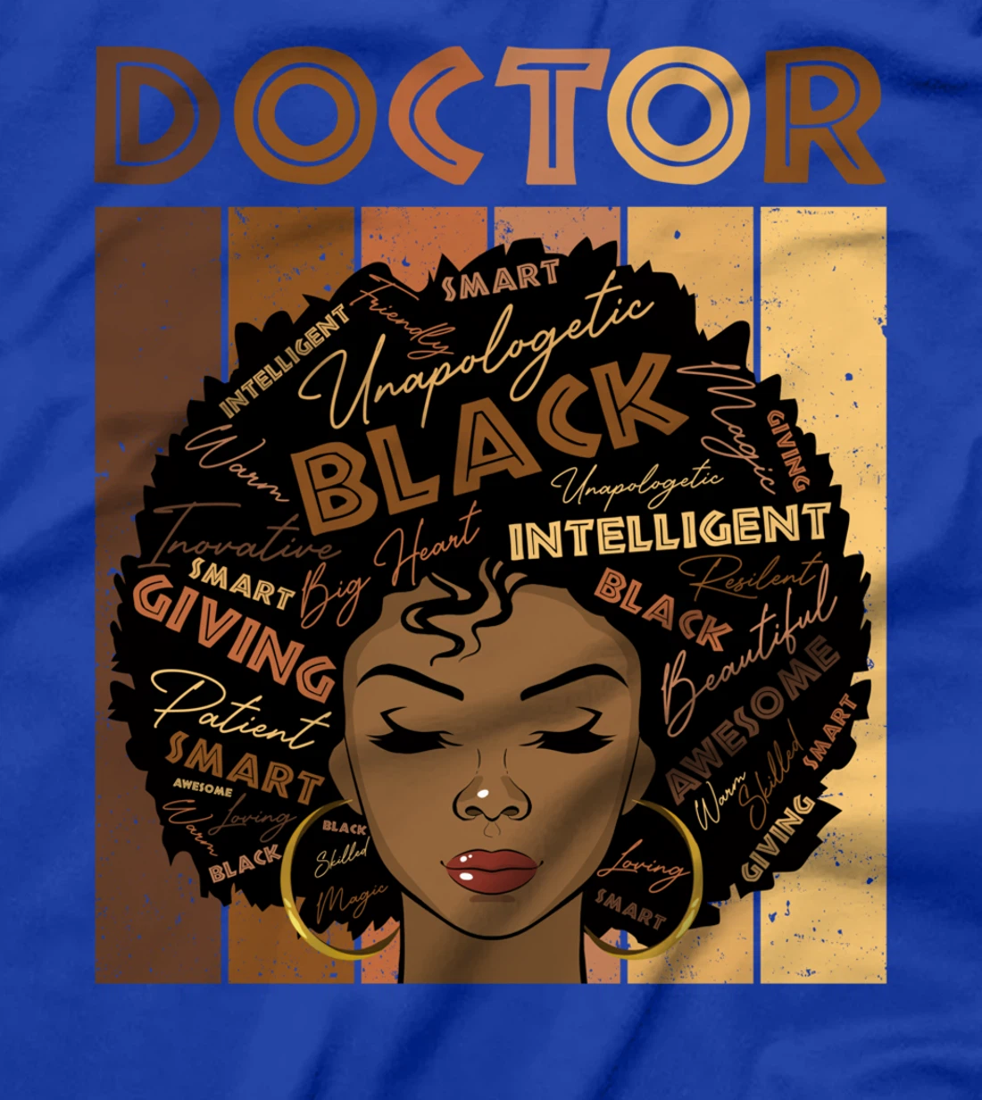 Melanin Doctor Afro Hair Black History Month T-Shirt