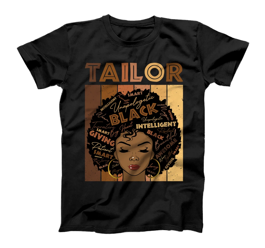 Melanin Tailor Afro Hair Black History Month T-Shirt