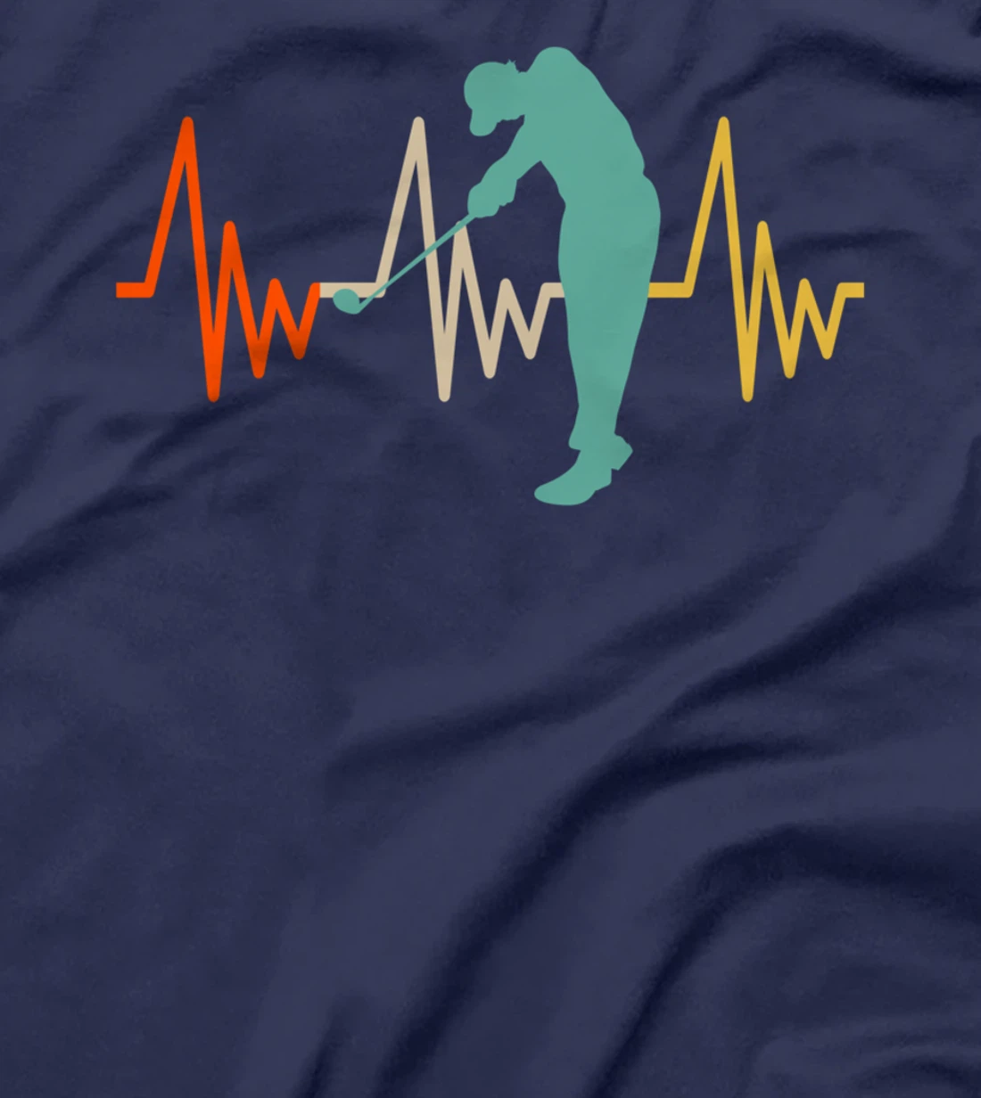 Heartline Sports Golf Swing Golfing Love Heartbeats Lifeline T-Shirt