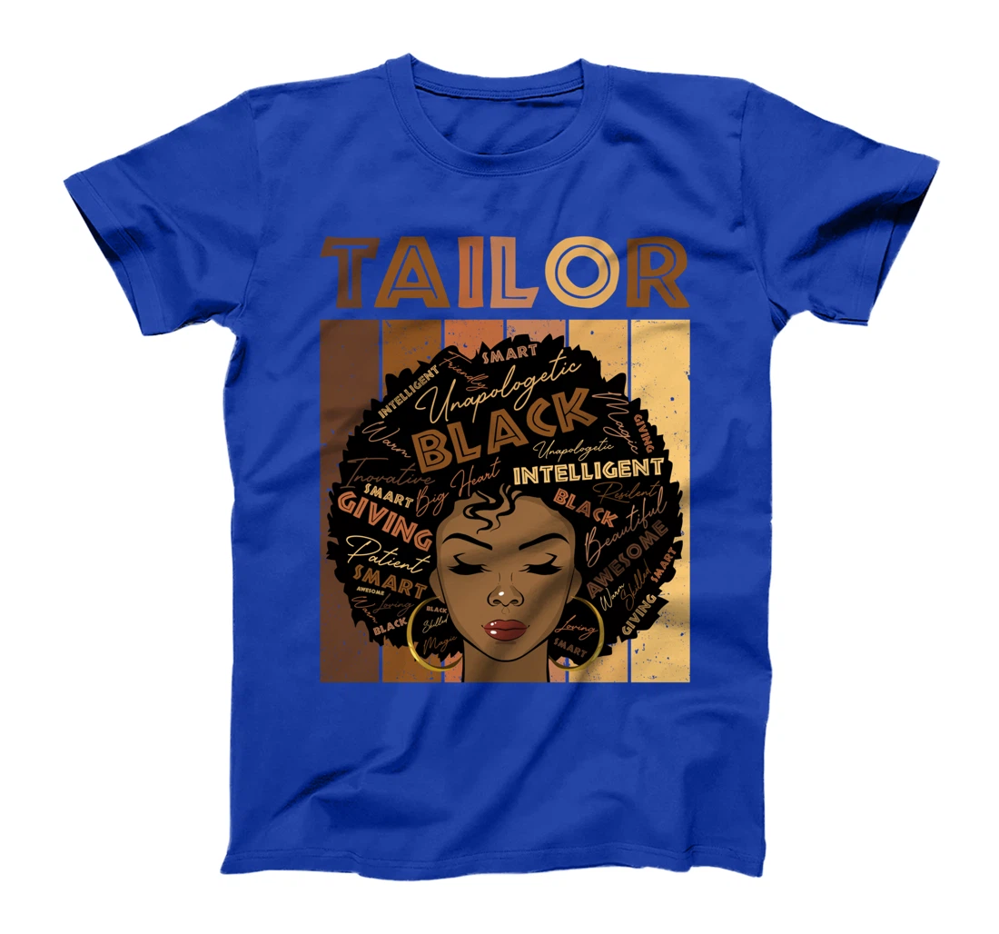 Melanin Tailor Afro Hair Black History Month T-Shirt
