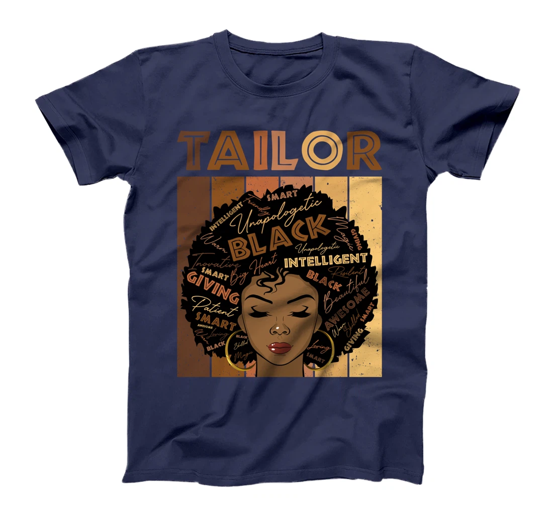 Melanin Tailor Afro Hair Black History Month T-Shirt