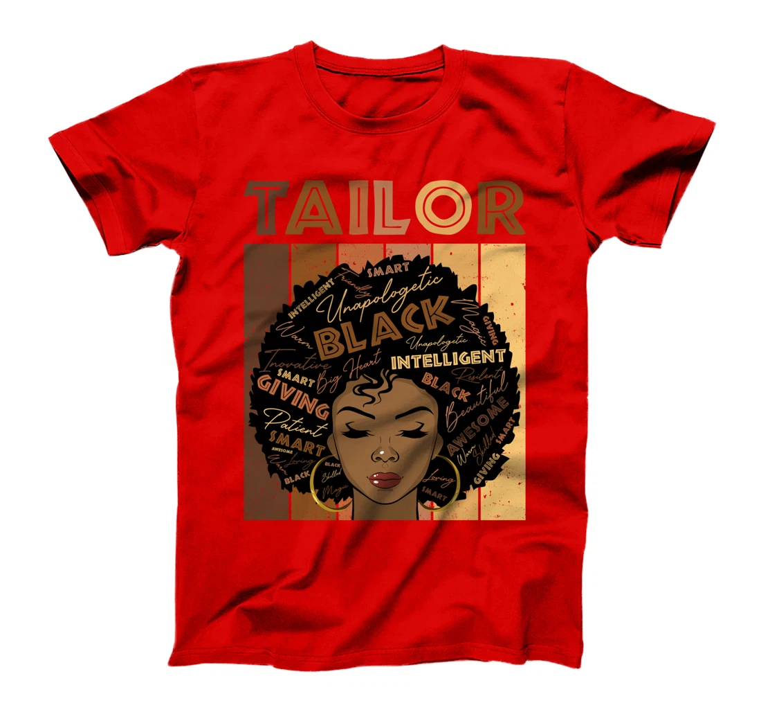 Melanin Tailor Afro Hair Black History Month T-Shirt