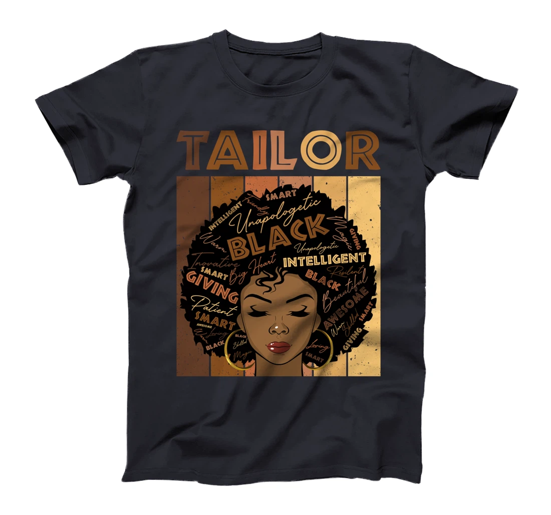 Melanin Tailor Afro Hair Black History Month T-Shirt