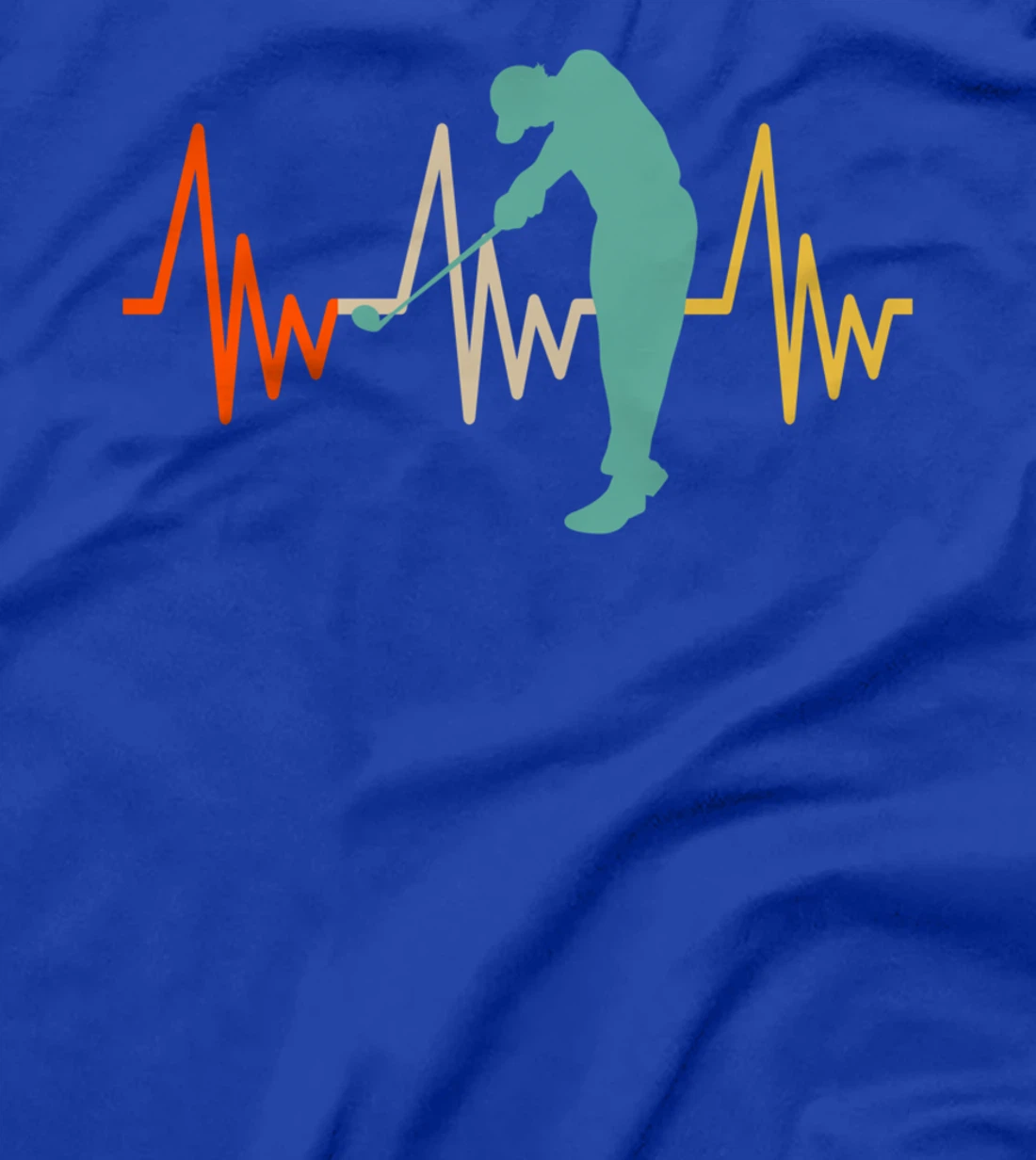 Heartline Sports Golf Swing Golfing Love Heartbeats Lifeline T-Shirt