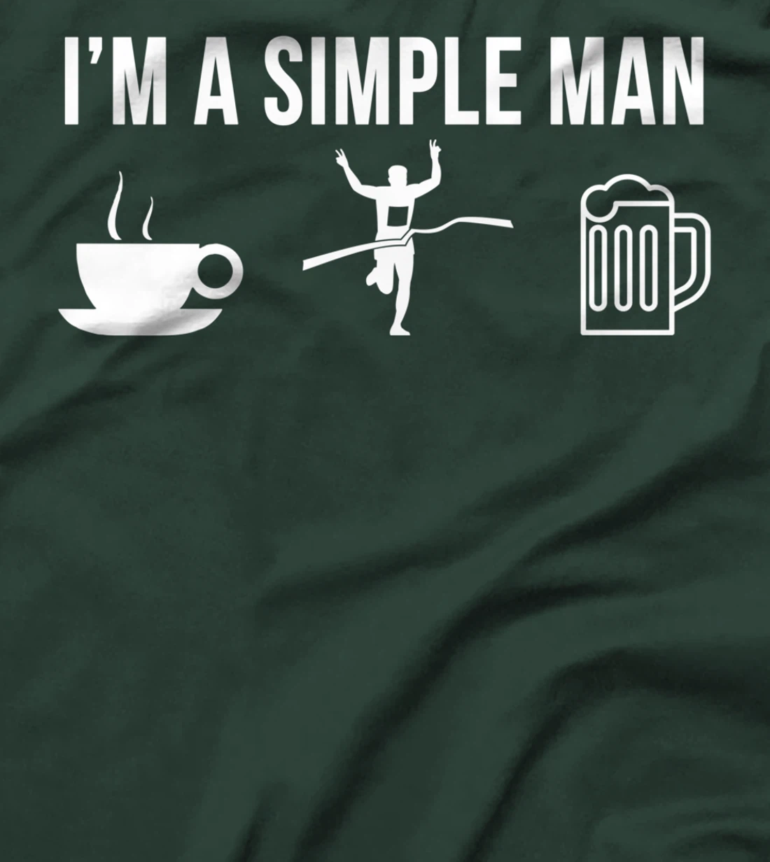 Funny Marathon Running Runner Simple Man T-Shirt