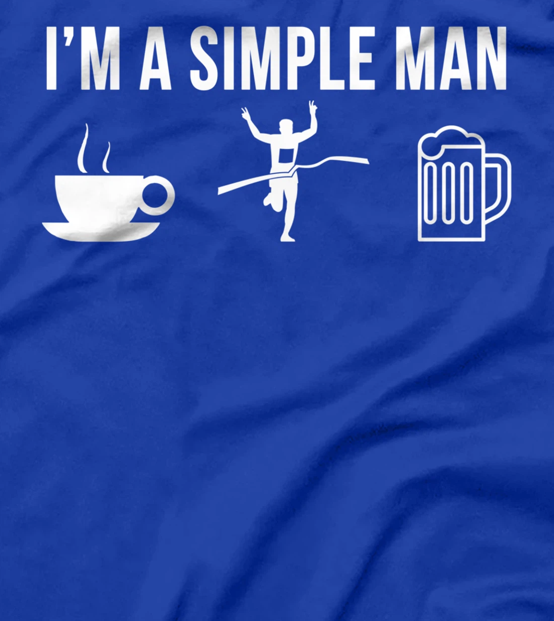 Funny Marathon Running Runner Simple Man T-Shirt