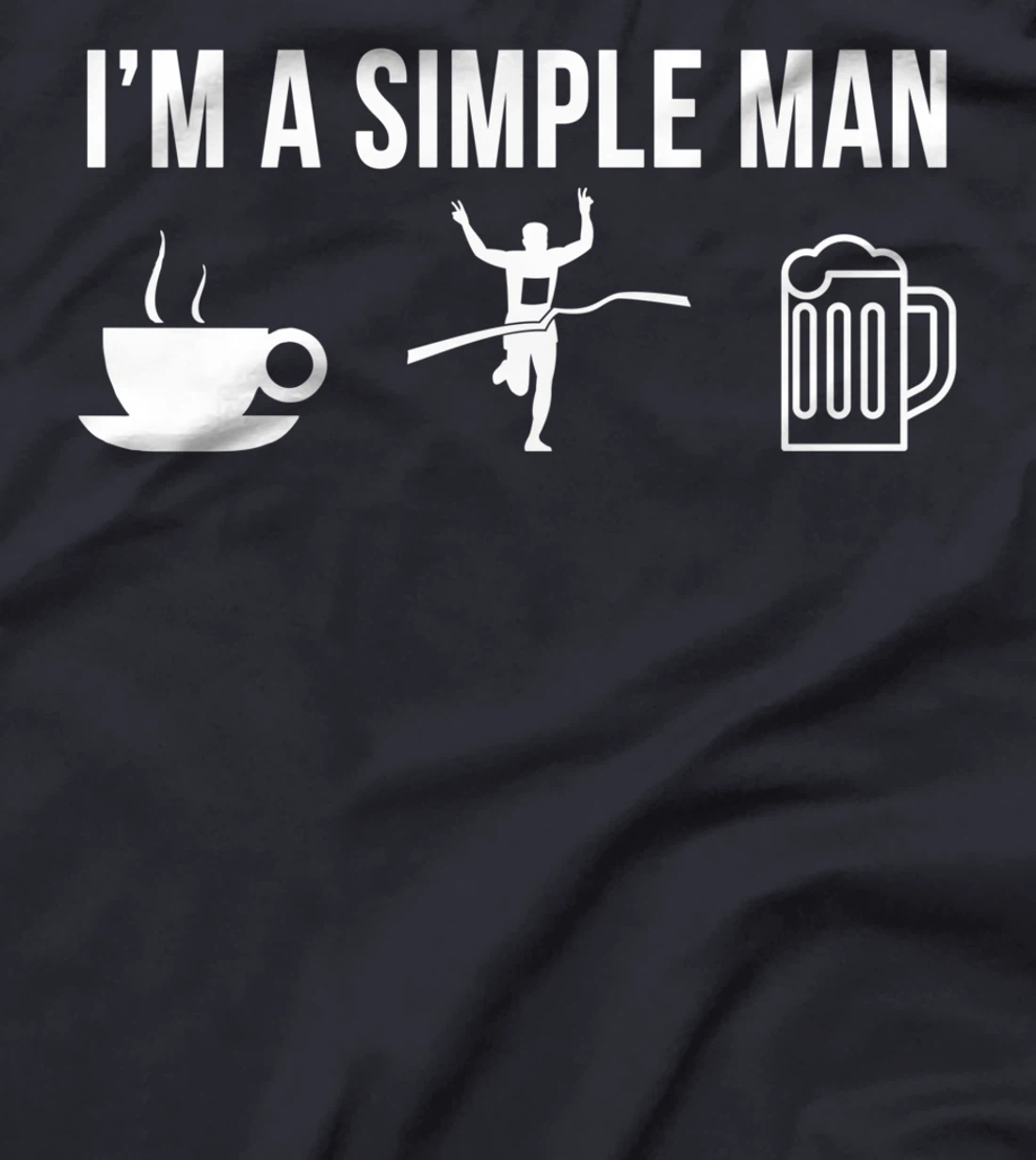 Funny Marathon Running Runner Simple Man T-Shirt