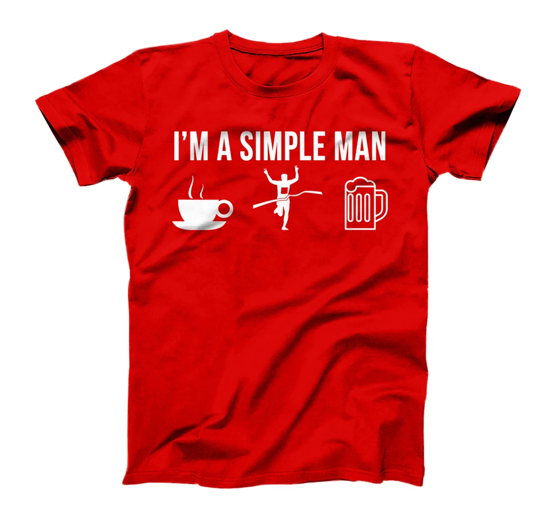 Funny Marathon Running Runner Simple Man T-Shirt
