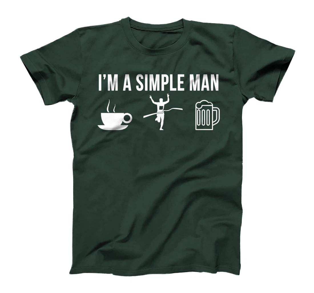 Funny Marathon Running Runner Simple Man T-Shirt