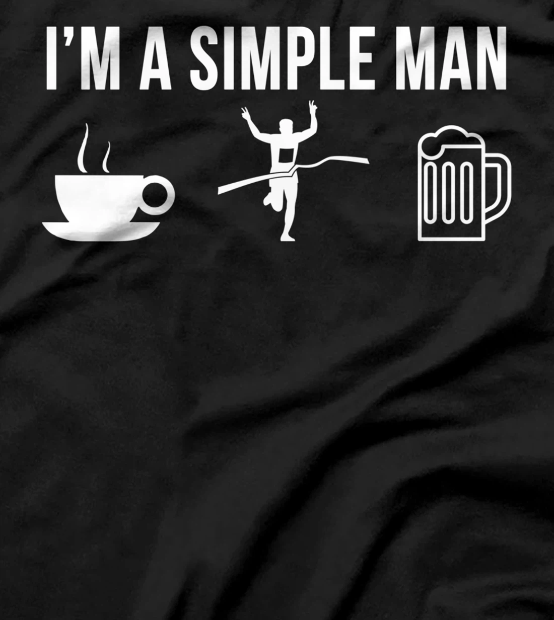 Funny Marathon Running Runner Simple Man T-Shirt
