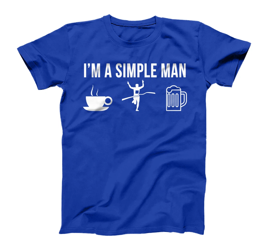 Funny Marathon Running Runner Simple Man T-Shirt