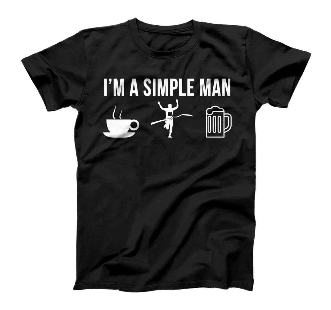 Funny Marathon Running Runner Simple Man T-Shirt