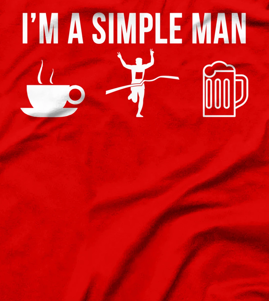 Funny Marathon Running Runner Simple Man T-Shirt