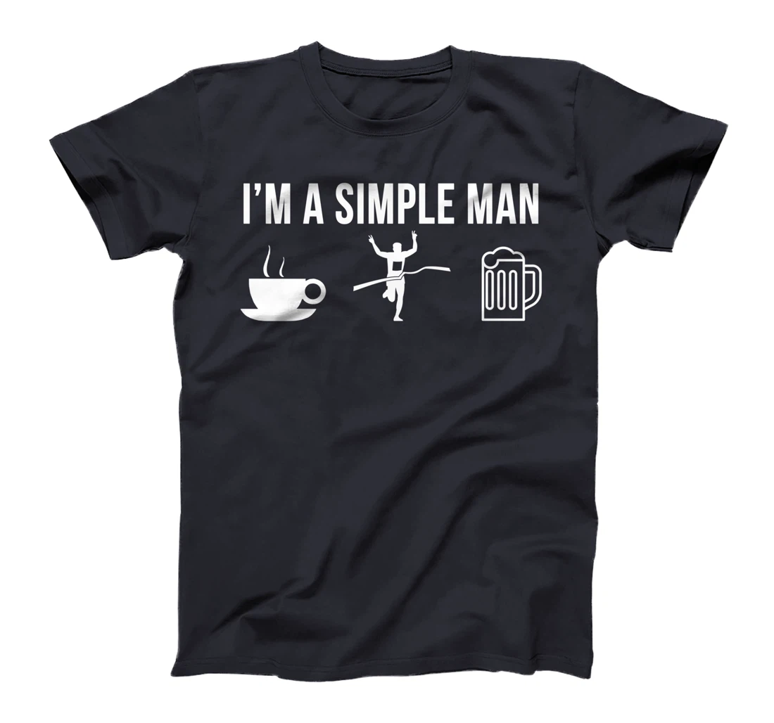 Funny Marathon Running Runner Simple Man T-Shirt
