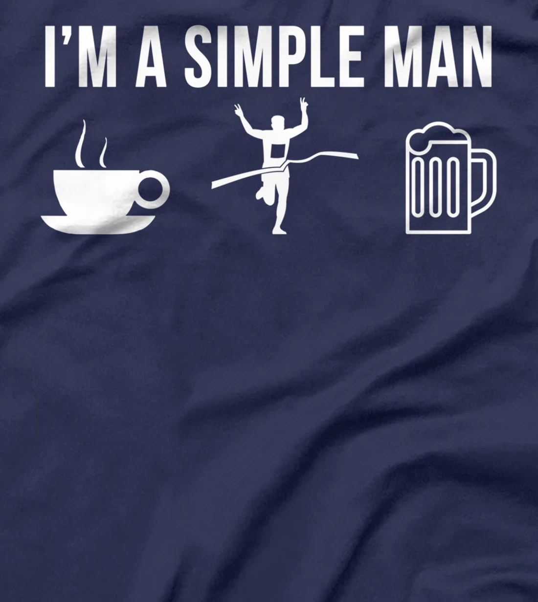 Funny Marathon Running Runner Simple Man T-Shirt