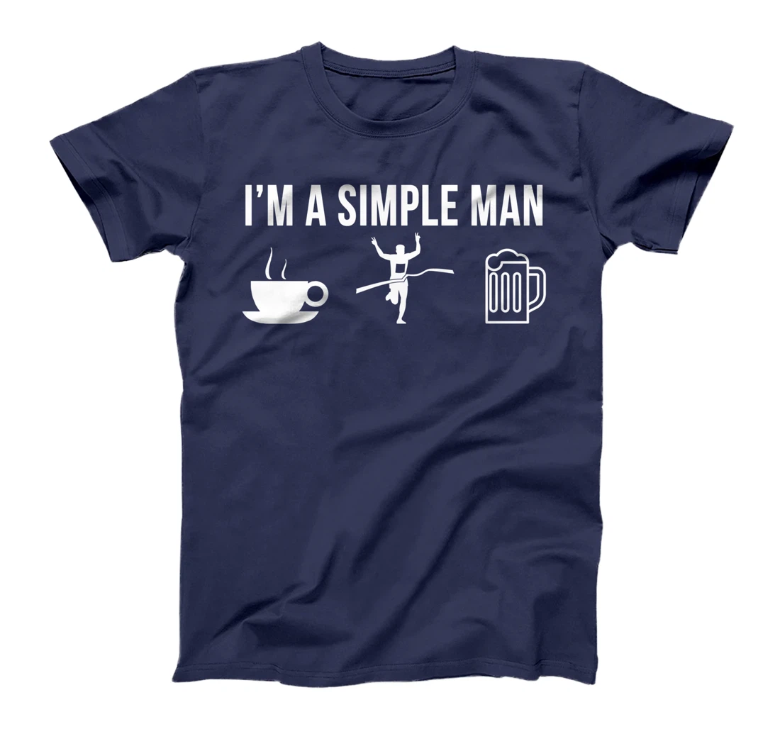 Funny Marathon Running Runner Simple Man T-Shirt