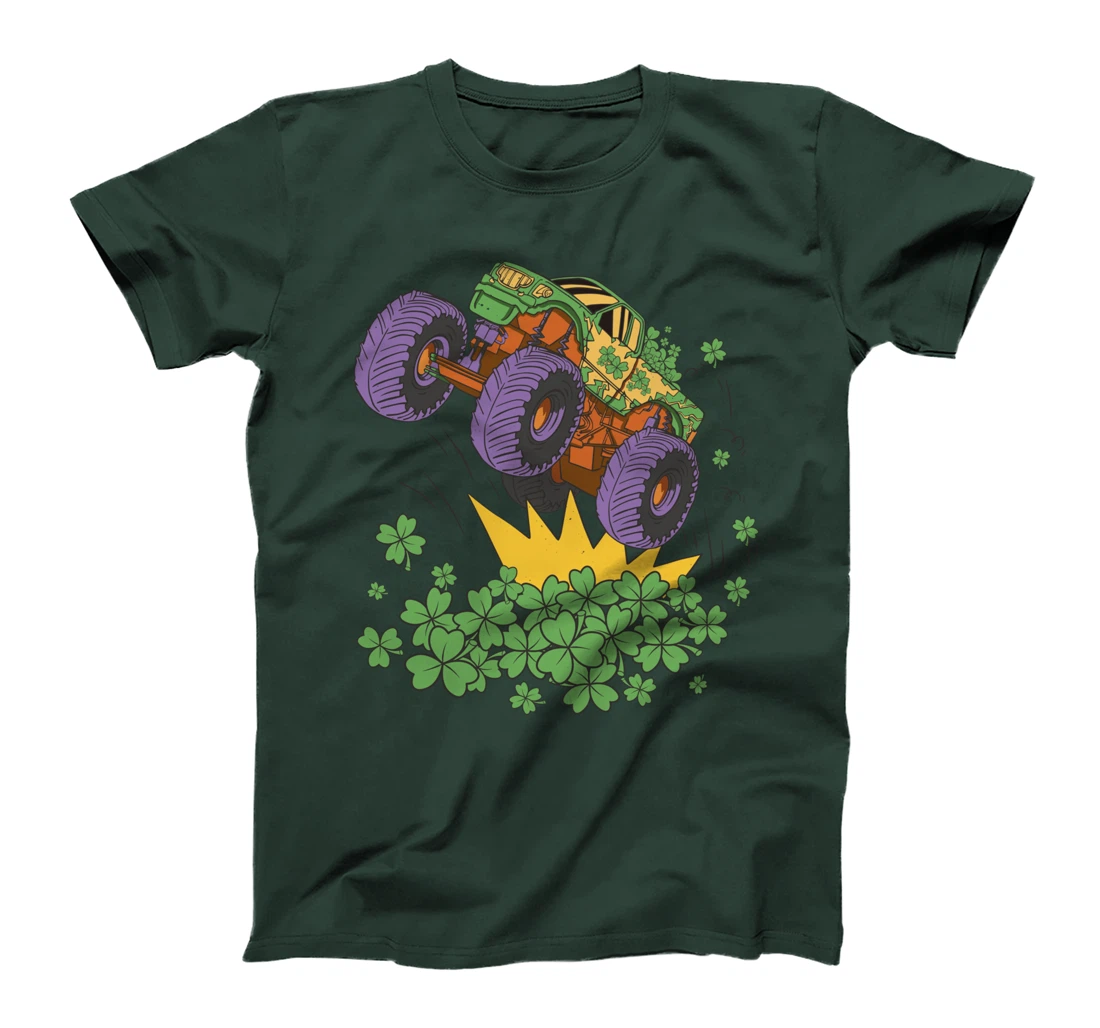 Monster Truck & clover St. Patricks Gift T-Shirt