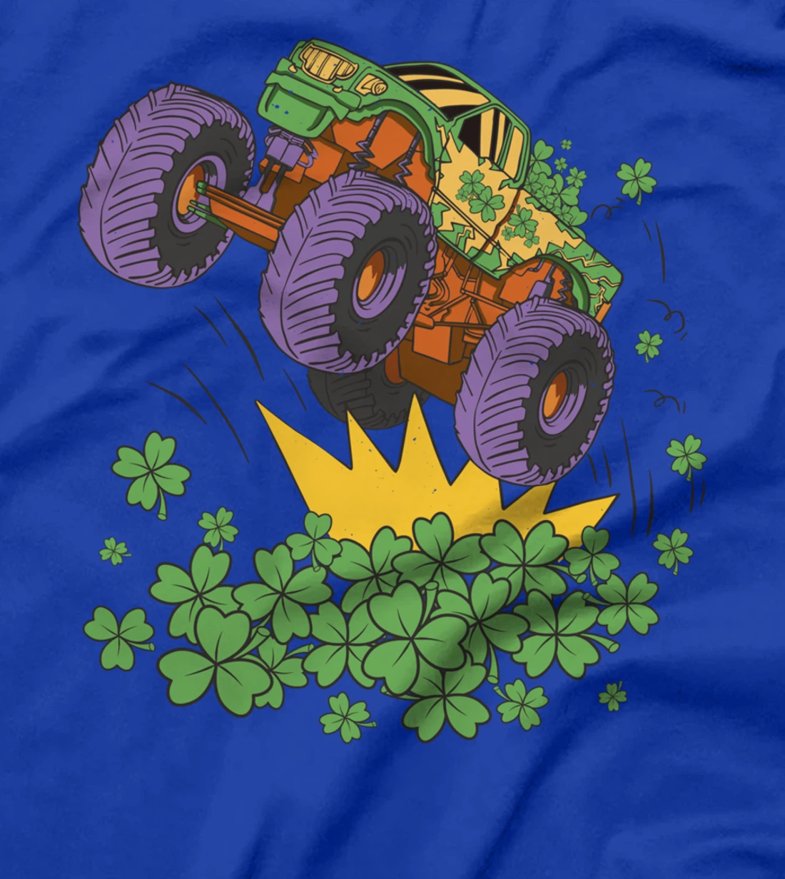 Monster Truck & clover St. Patricks Gift T-Shirt