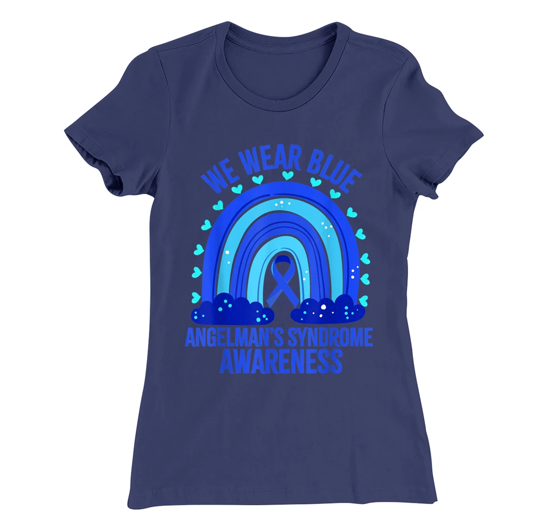 We Wear Blue For Angelman’s Syndrome Awareness Quote T-Shirt, Women T-Shirt