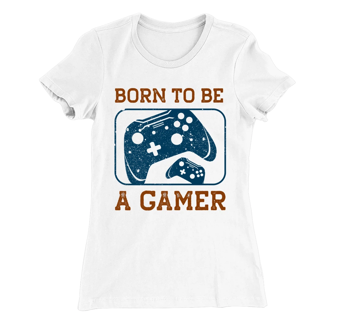 Born to be a Gamer T-Shirt, Kid T-Shirt and Women T-Shirt with Saying Print, Design T-Shirt, Kid T-Shirt and Women T-Shirt Gamer Long Sleeve T-Shirt, Kid T-Shirt and Women T-Shirt