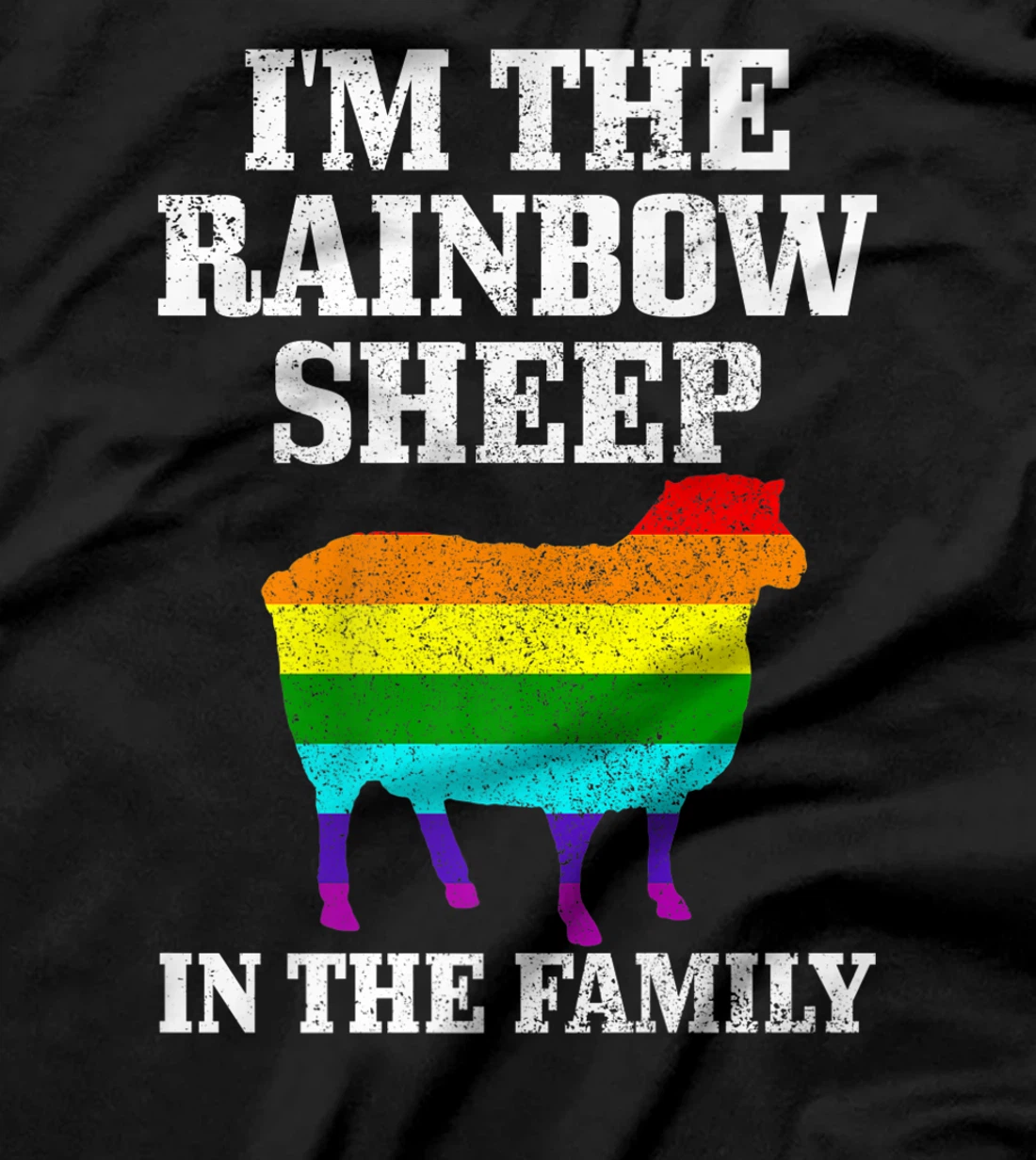 Gay Pride Month Funny LGBTQ Rainbow Flag Sheep Queer T-Shirt, Women T-Shirt