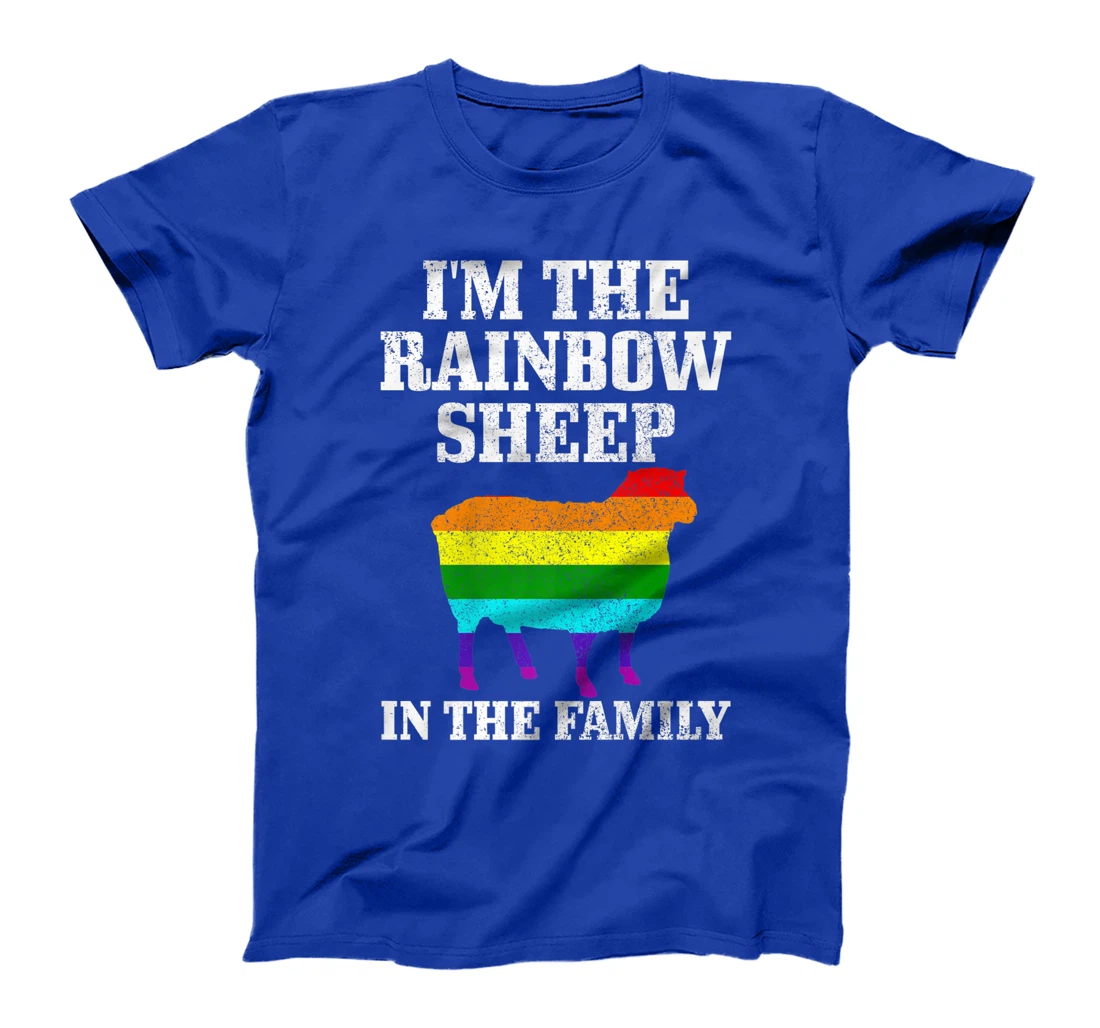 Gay Pride Month Funny LGBTQ Rainbow Flag Sheep Queer T-Shirt, Women T-Shirt
