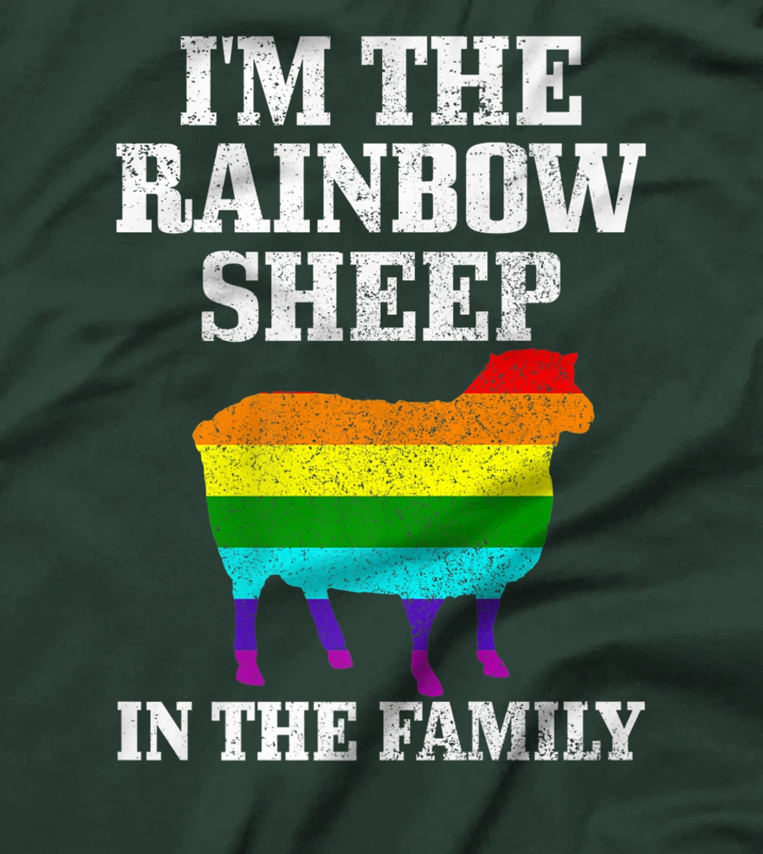 Gay Pride Month Funny LGBTQ Rainbow Flag Sheep Queer T-Shirt, Women T-Shirt