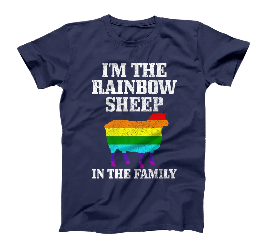 Gay Pride Month Funny LGBTQ Rainbow Flag Sheep Queer T-Shirt, Women T-Shirt