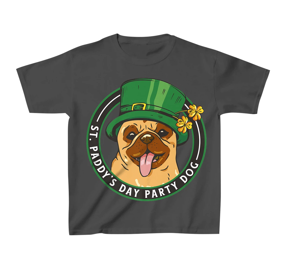 St. Pattys Day Party Dog Pug Lover Patricks Day Leprechaun T-Shirt, Kid T-Shirt and Women T-Shirt