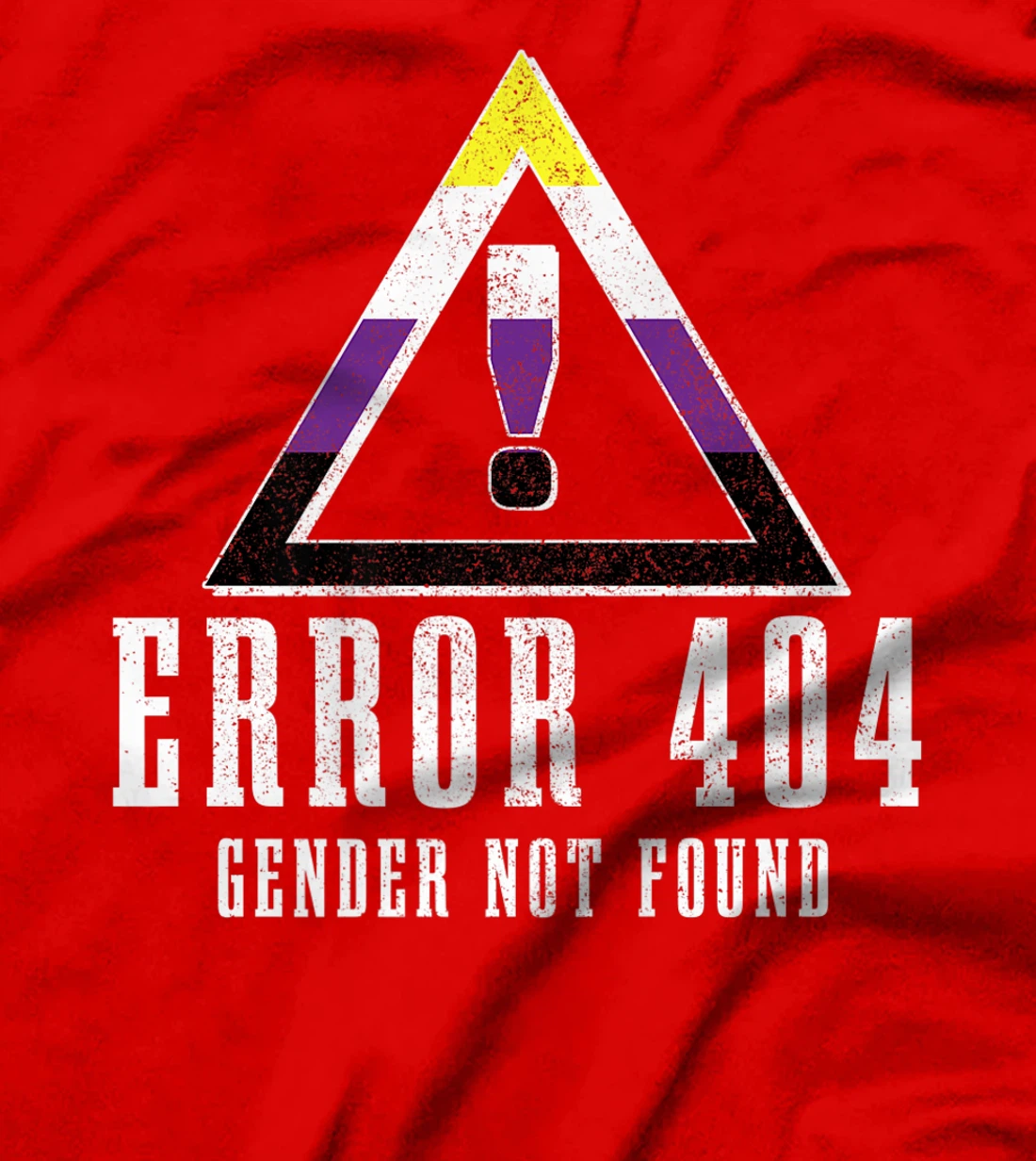 Error 404 Gender Not Found Non Binary Flag Funny LGBTQ Pride T-Shirt, Women T-Shirt