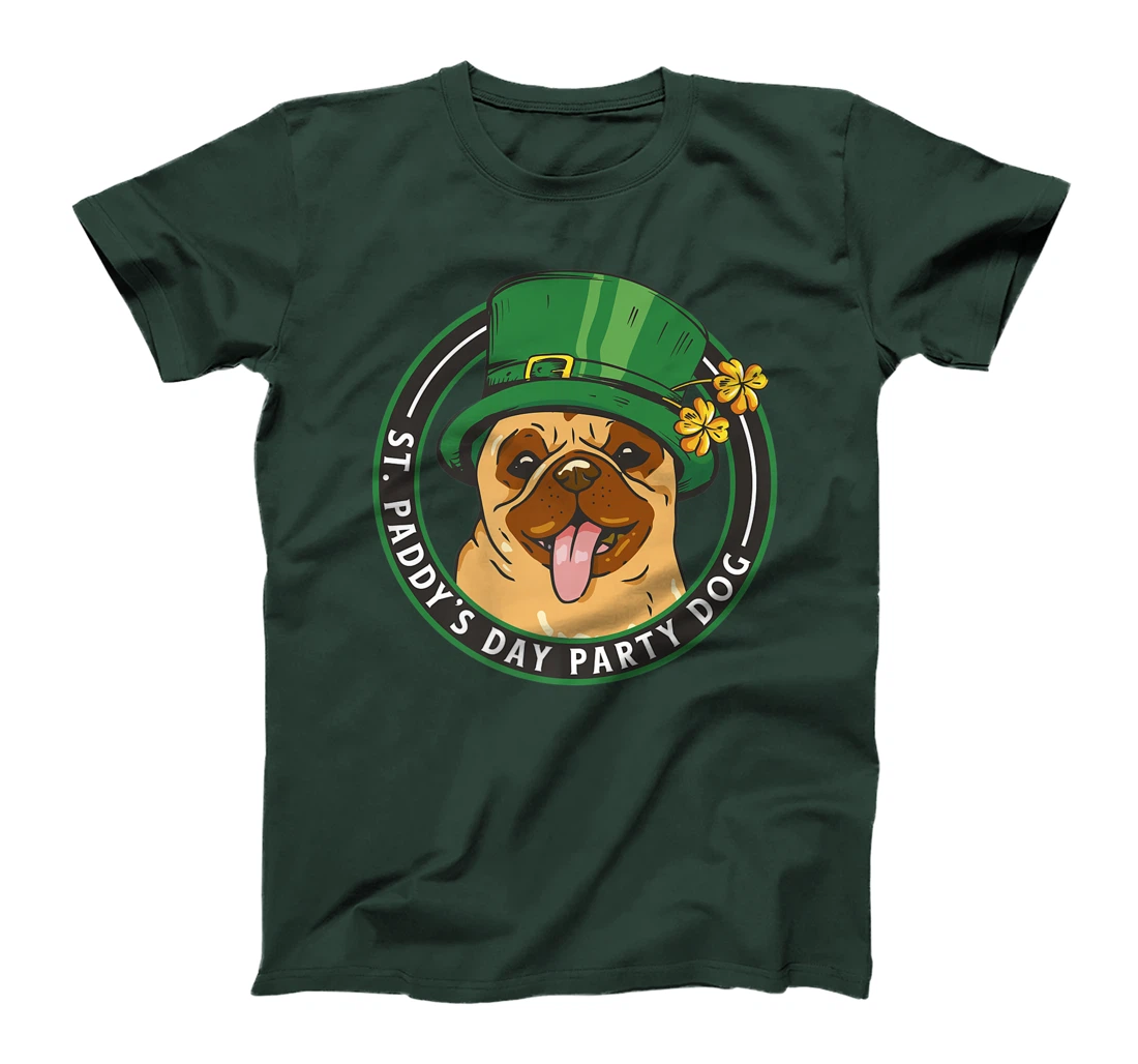 St. Pattys Day Party Dog Pug Lover Patricks Day Leprechaun T-Shirt, Kid T-Shirt and Women T-Shirt