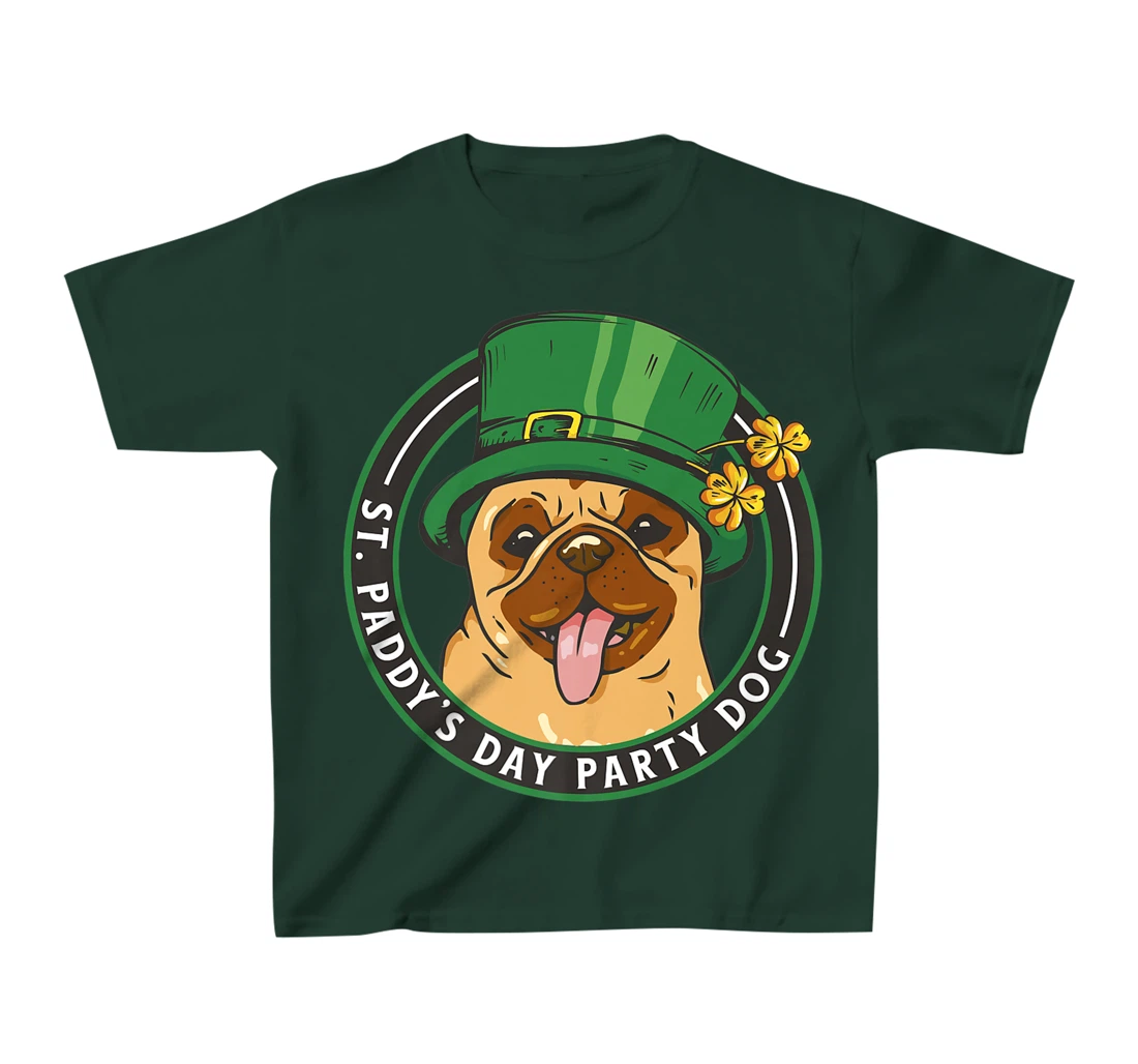 St. Pattys Day Party Dog Pug Lover Patricks Day Leprechaun T-Shirt, Kid T-Shirt and Women T-Shirt