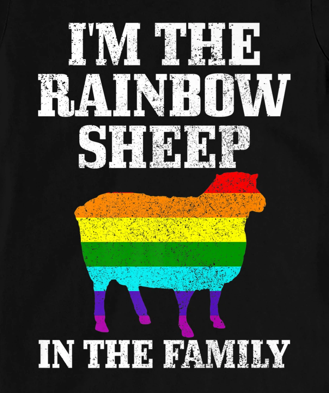Gay Pride Month Funny LGBTQ Rainbow Flag Sheep Queer T-Shirt, Women T-Shirt