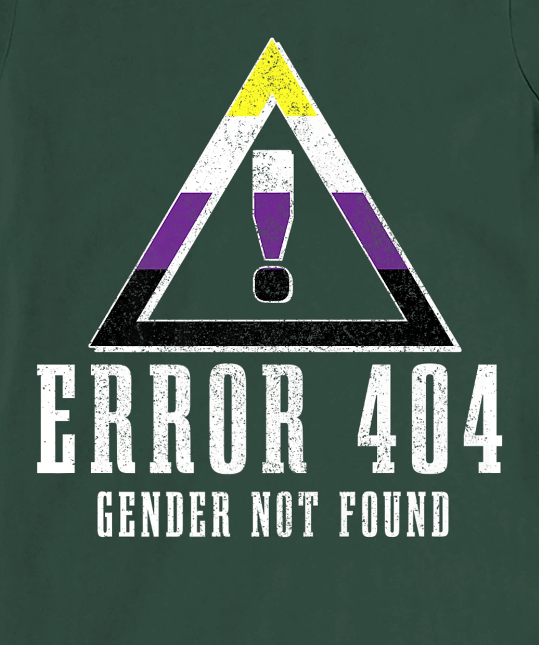 Error 404 Gender Not Found Non Binary Flag Funny LGBTQ Pride T-Shirt, Women T-Shirt