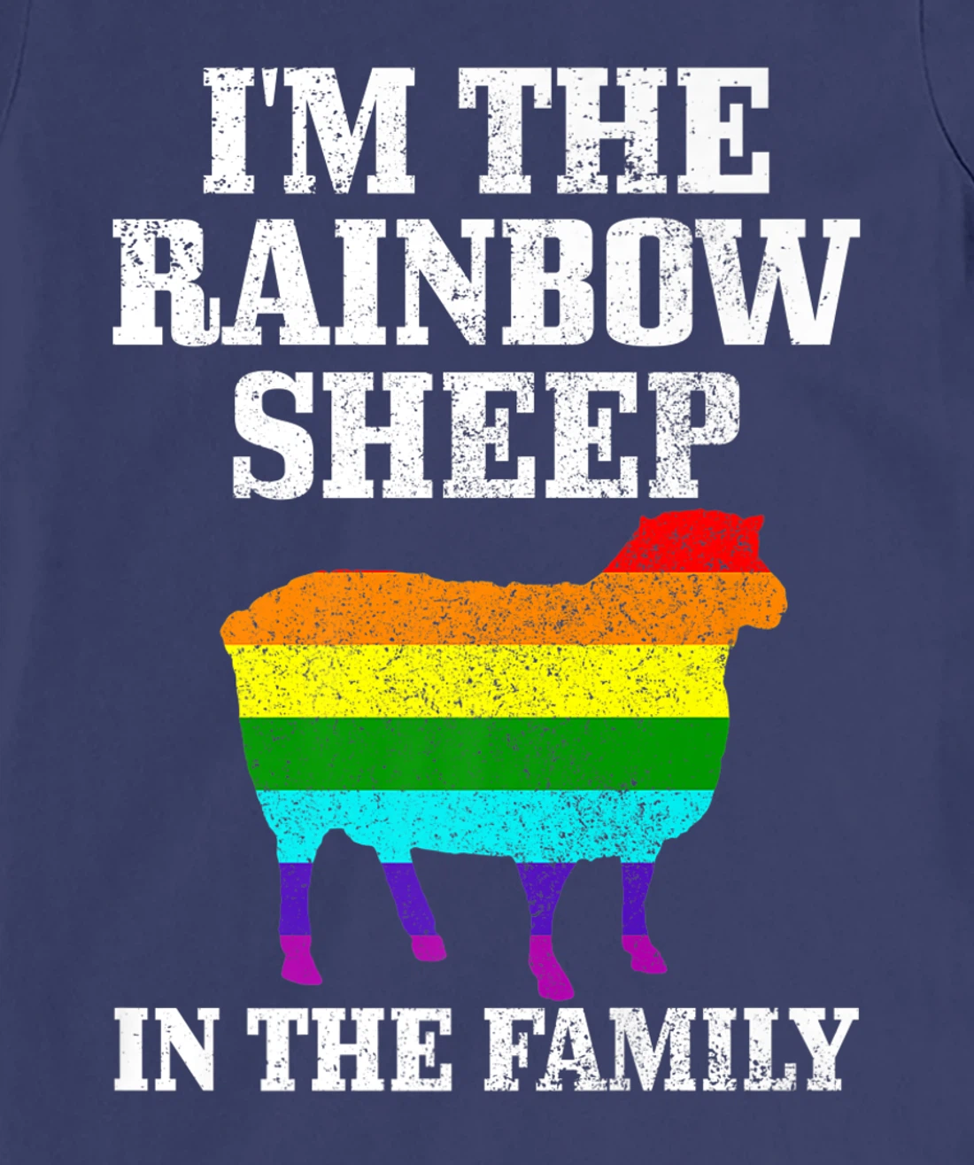 Gay Pride Month Funny LGBTQ Rainbow Flag Sheep Queer T-Shirt, Women T-Shirt
