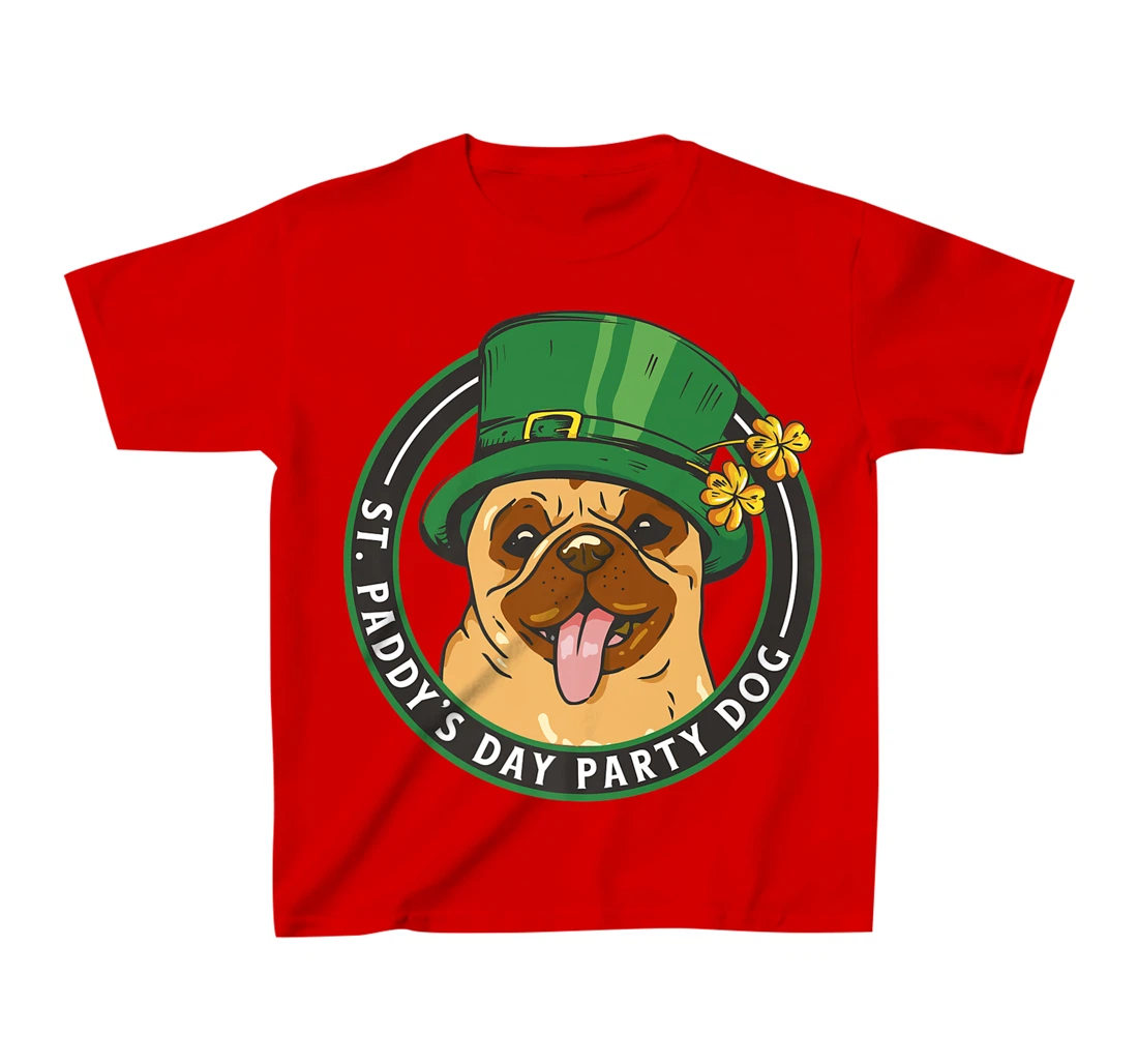 St. Pattys Day Party Dog Pug Lover Patricks Day Leprechaun T-Shirt, Kid T-Shirt and Women T-Shirt