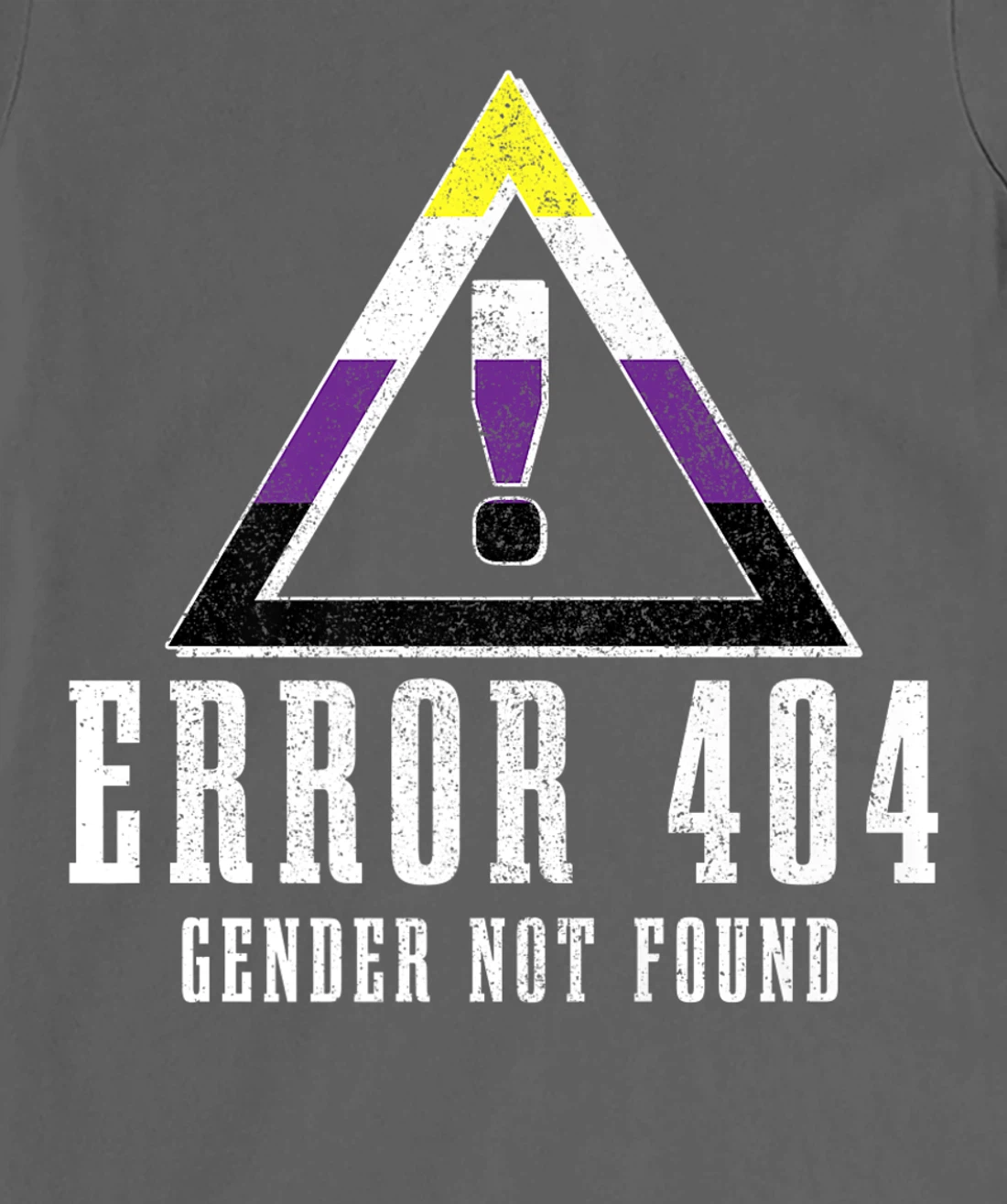 Error 404 Gender Not Found Non Binary Flag Funny LGBTQ Pride T-Shirt, Women T-Shirt