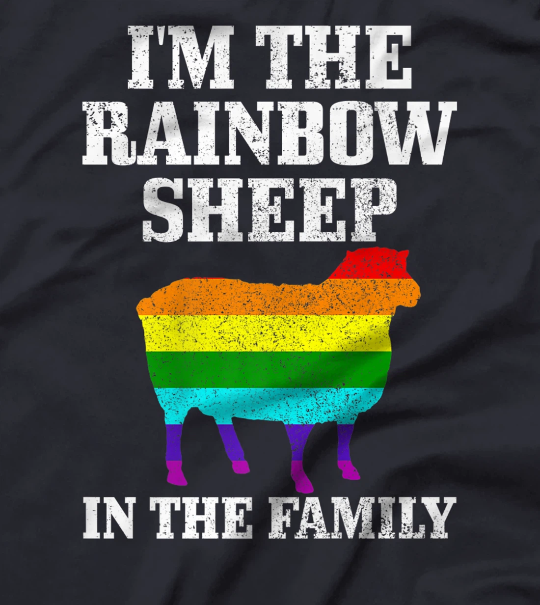 Gay Pride Month Funny LGBTQ Rainbow Flag Sheep Queer T-Shirt, Women T-Shirt