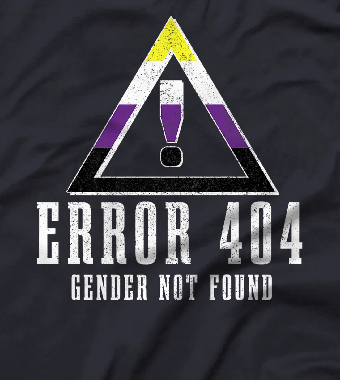 Error 404 Gender Not Found Non Binary Flag Funny LGBTQ Pride T-Shirt, Women T-Shirt