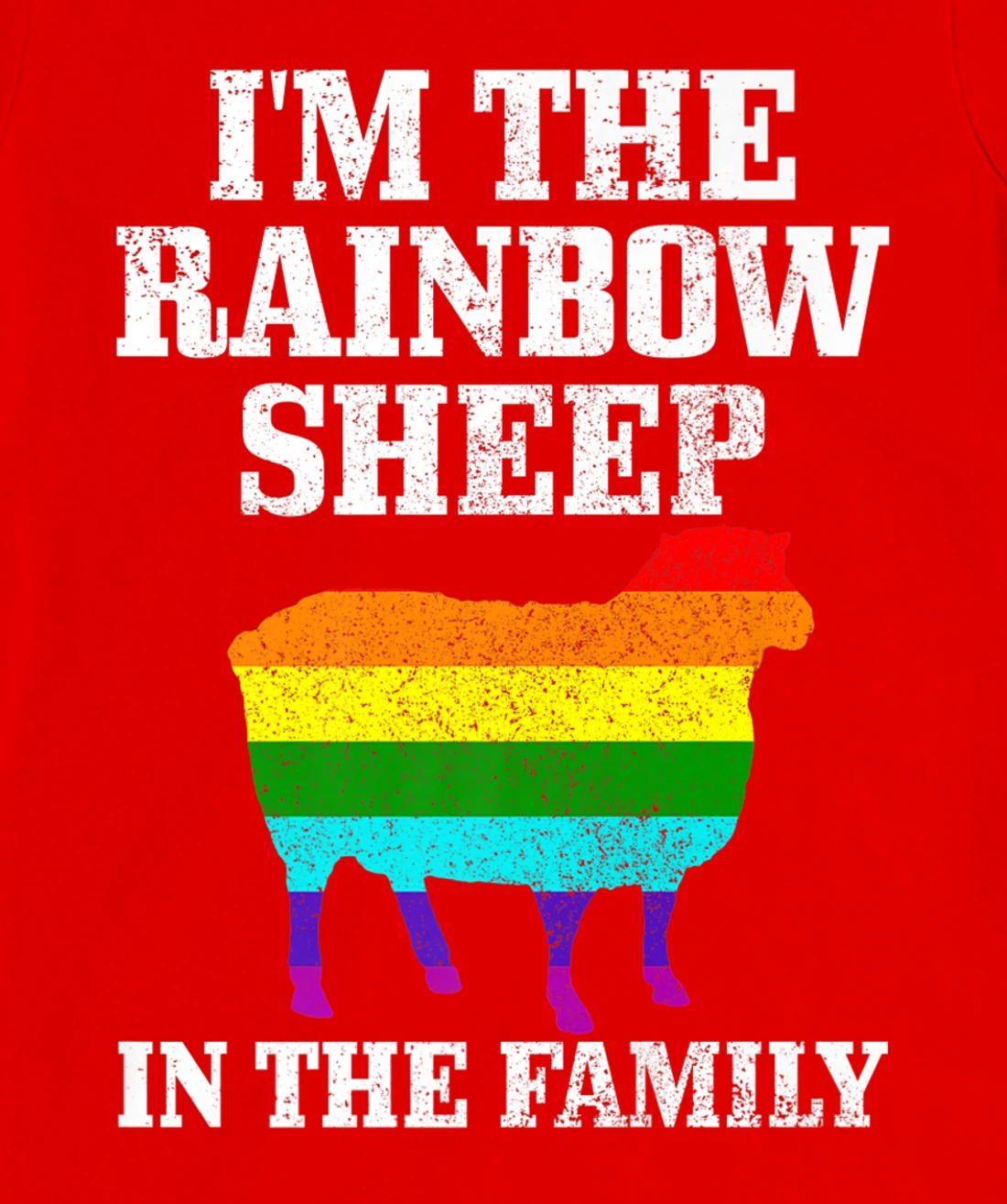 Gay Pride Month Funny LGBTQ Rainbow Flag Sheep Queer T-Shirt, Women T-Shirt