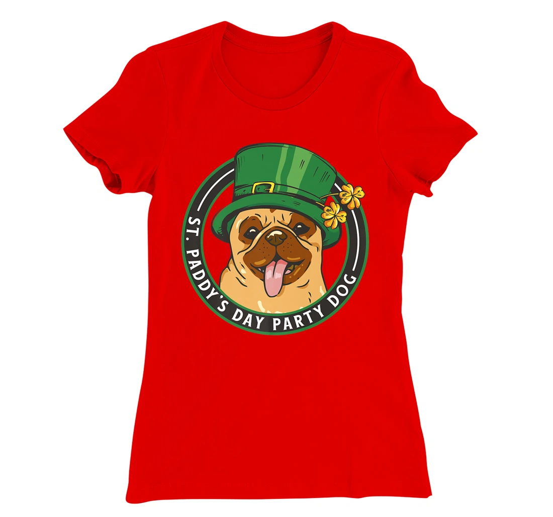 St. Pattys Day Party Dog Pug Lover Patricks Day Leprechaun T-Shirt, Kid T-Shirt and Women T-Shirt
