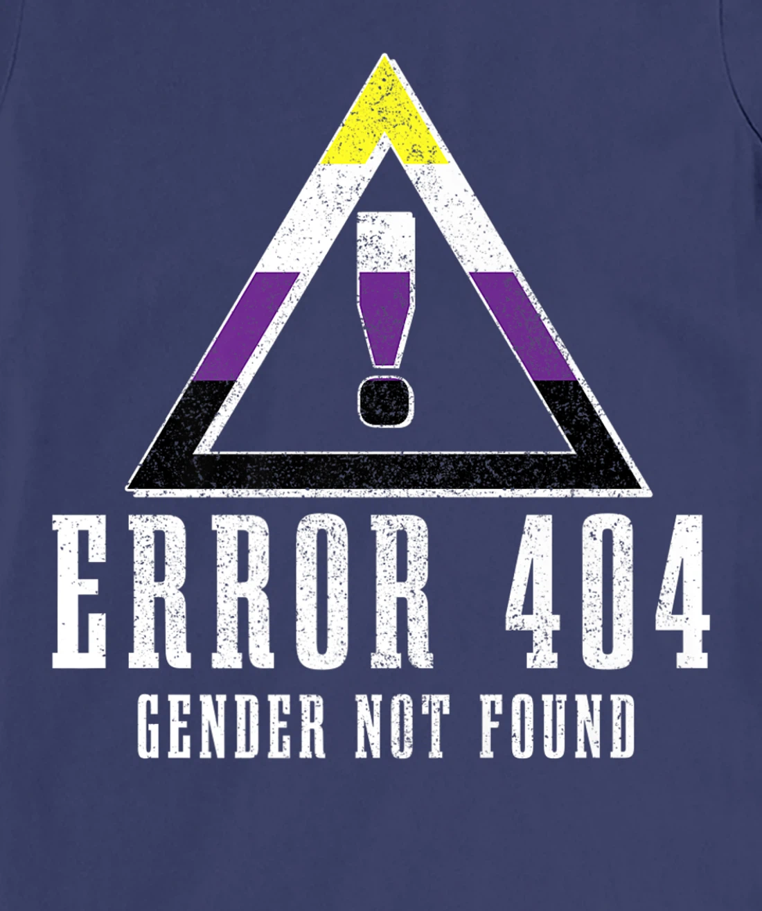Error 404 Gender Not Found Non Binary Flag Funny LGBTQ Pride T-Shirt, Women T-Shirt