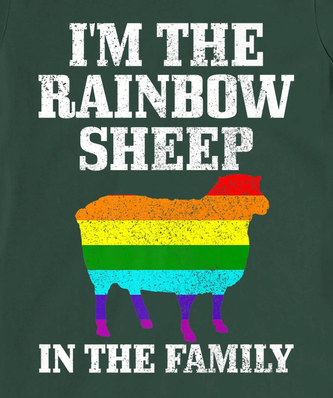 Gay Pride Month Funny LGBTQ Rainbow Flag Sheep Queer T-Shirt, Women T-Shirt