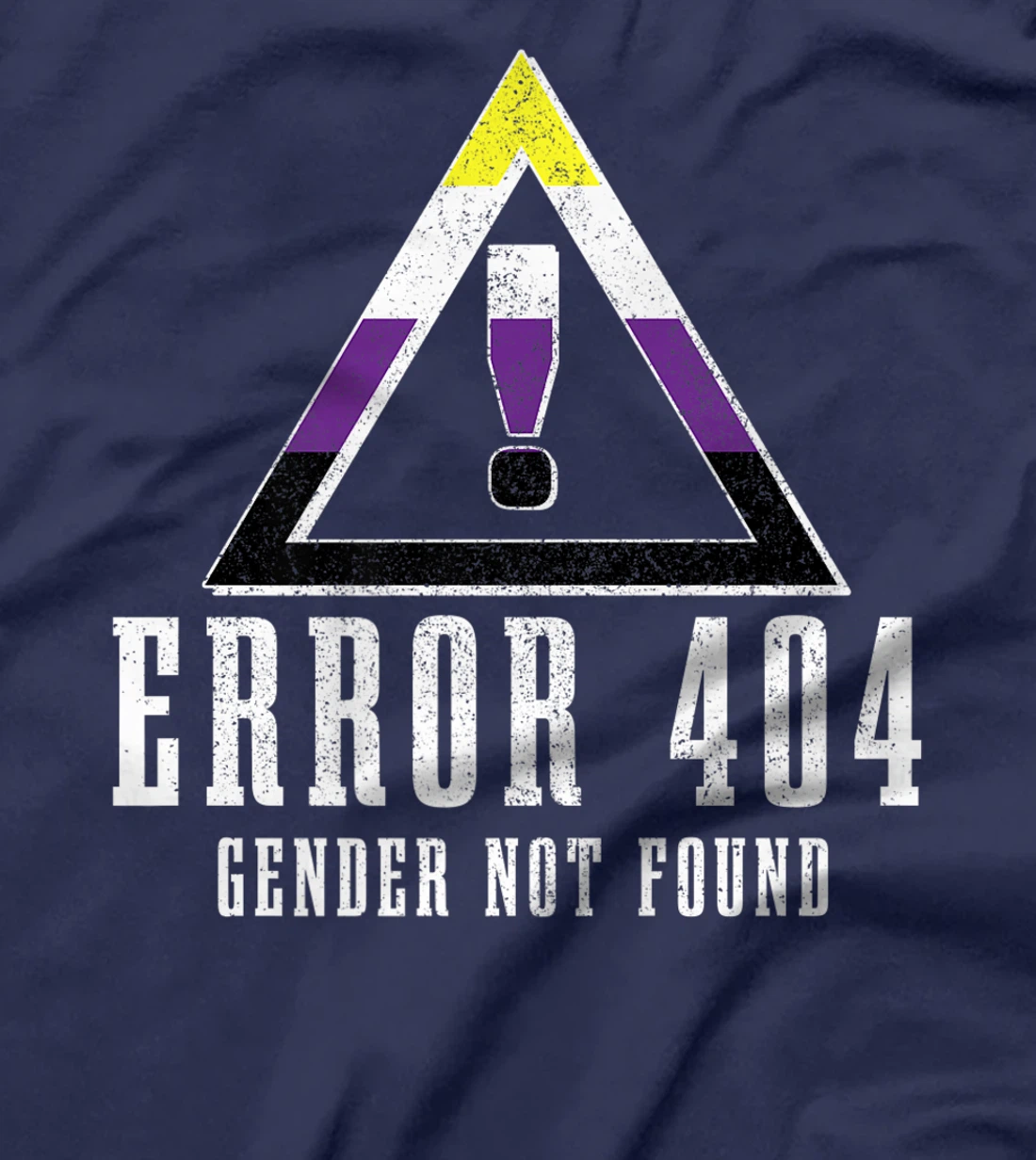 Error 404 Gender Not Found Non Binary Flag Funny LGBTQ Pride T-Shirt, Women T-Shirt