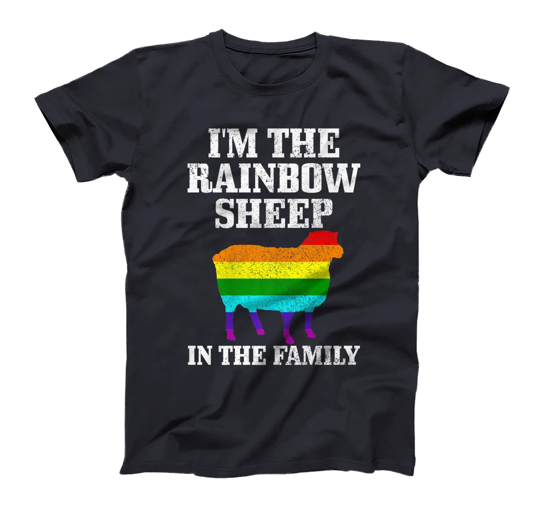 Gay Pride Month Funny LGBTQ Rainbow Flag Sheep Queer T-Shirt, Women T-Shirt