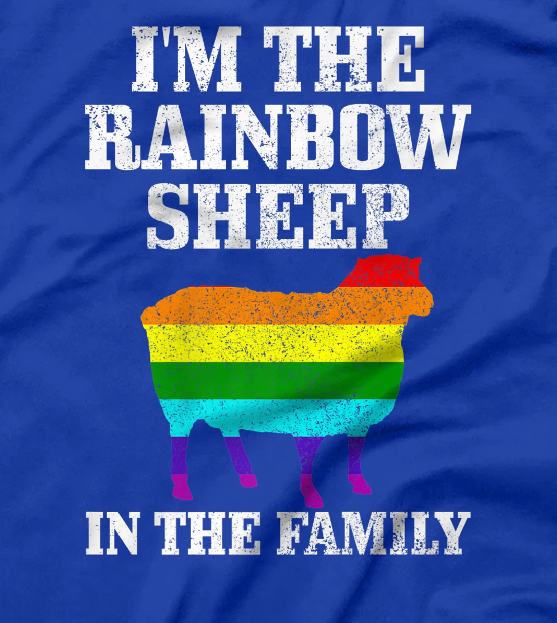 Gay Pride Month Funny LGBTQ Rainbow Flag Sheep Queer T-Shirt, Women T-Shirt