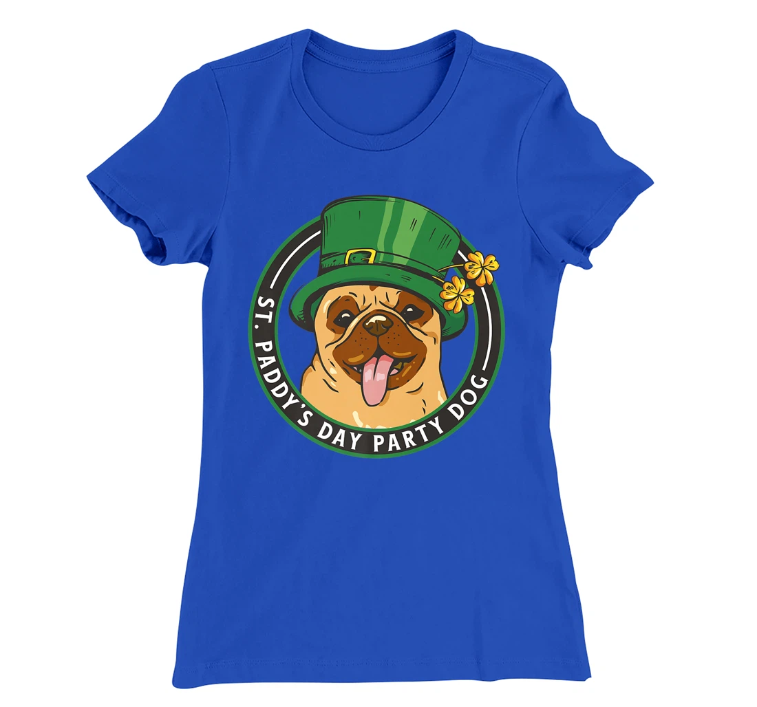St. Pattys Day Party Dog Pug Lover Patricks Day Leprechaun T-Shirt, Kid T-Shirt and Women T-Shirt