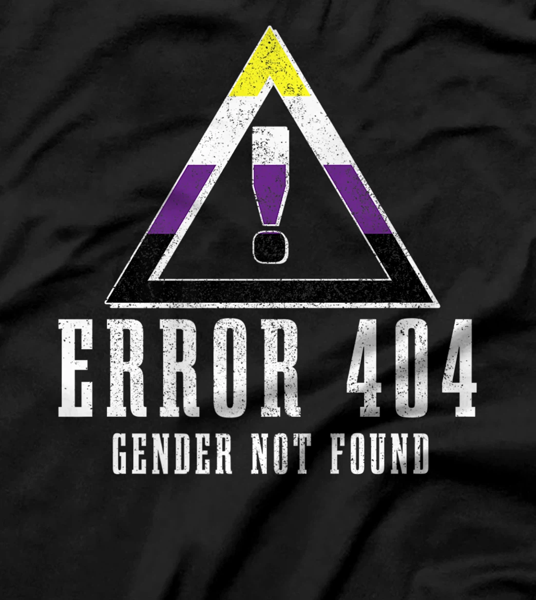 Error 404 Gender Not Found Non Binary Flag Funny LGBTQ Pride T-Shirt, Women T-Shirt